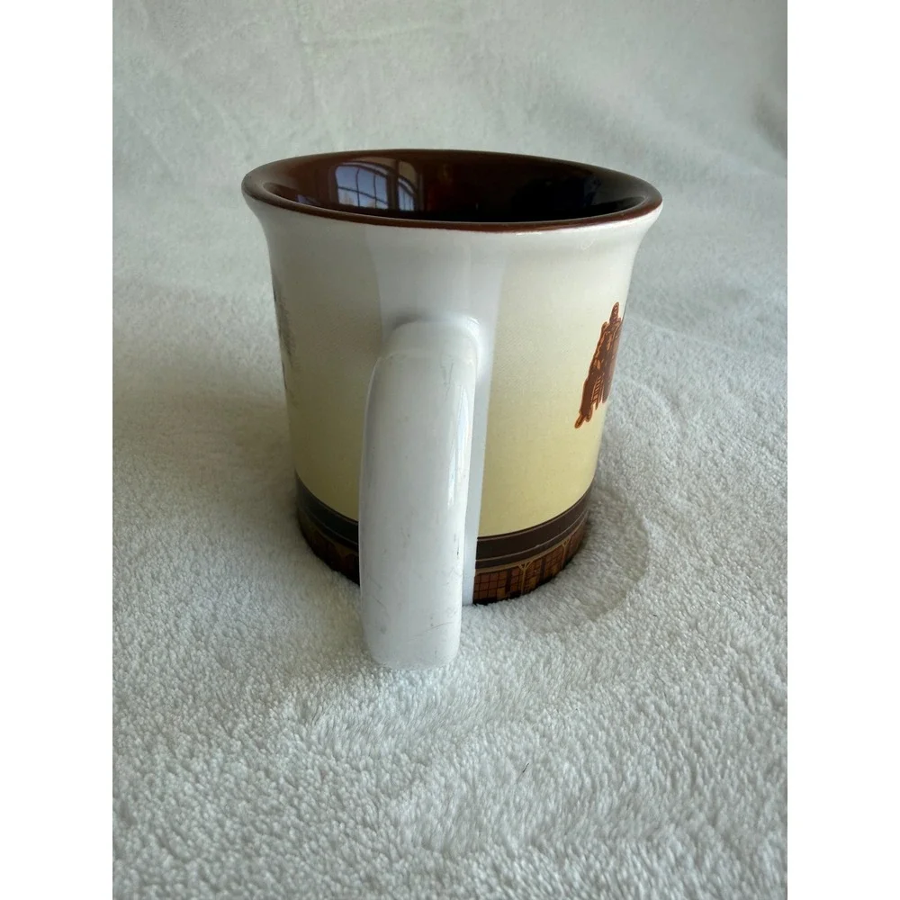 Cracker Barrel Rooster Weather Vane‎ Coffee Mug Brown Interior Rocking Chair